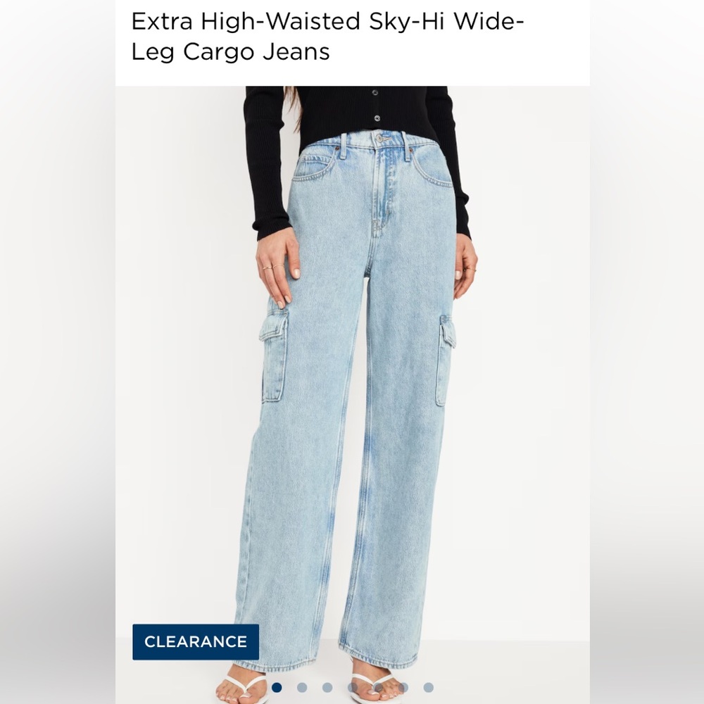 Old navy Extra high sky-hi wide leg cargo